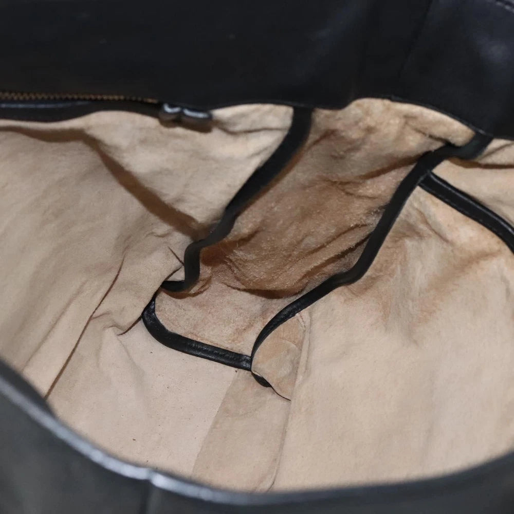 PRADA TOTE BAG BLACK LEATHER