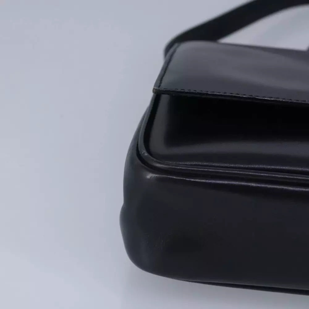 CELINE BLACK LEATHER SHOULDER BAG