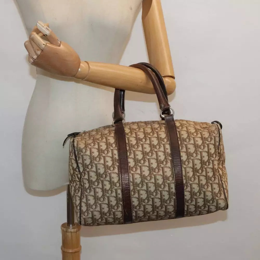 CHRISTIAN DIOR BOSTON BAG 30 TROTTER CANVAS