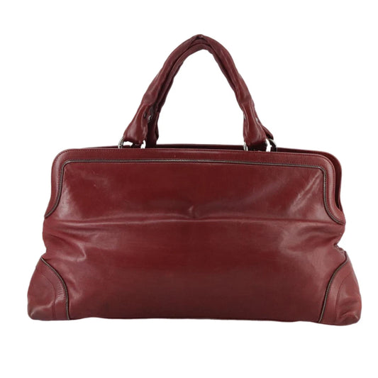 VINTAGE CHANEL COCO MARK BAG RED LEATHER