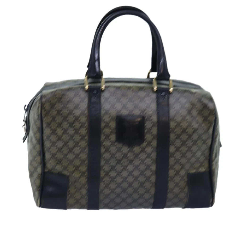 CELINE BOSTON BAG MACADAM CANVAS NAVY