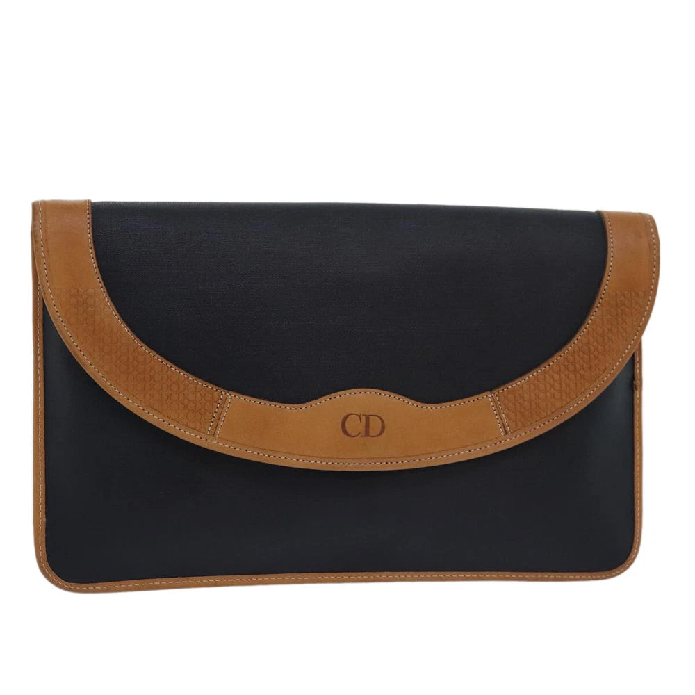 CHRISTIAN DIOR CLUTCH BLACK NYLON