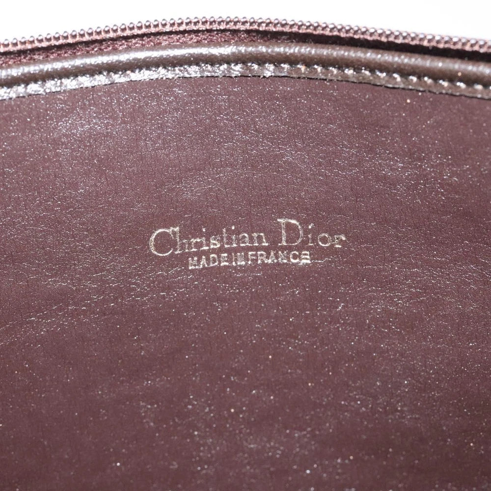 CHRISTIAN DIOR CLUTCH BROWN TROTTER CANVAS
