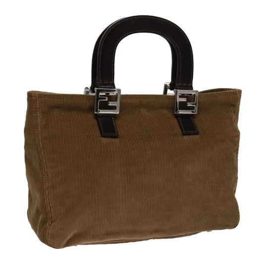 VINTAGE FENDI BAG CORDUROY BROWN