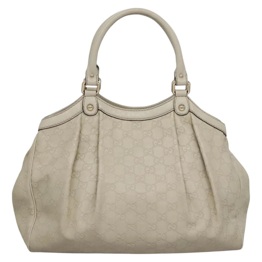 Gucci Sukey Bag - White Guccissima Leather
