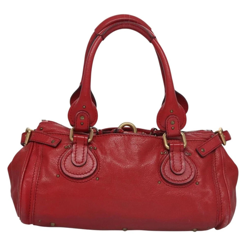CHLOE PADDINGTON BAG RED LEATHER