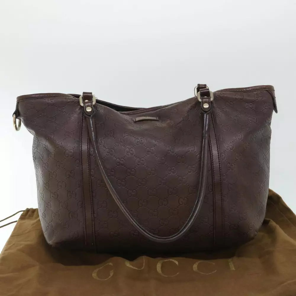 GUCCI GUCCISSIMA SHOULDER BAG GG CANVAS