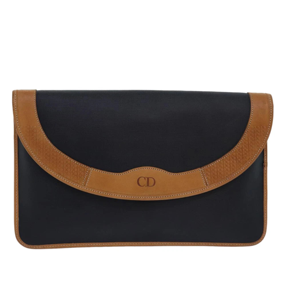 CHRISTIAN DIOR CLUTCH BLACK NYLON