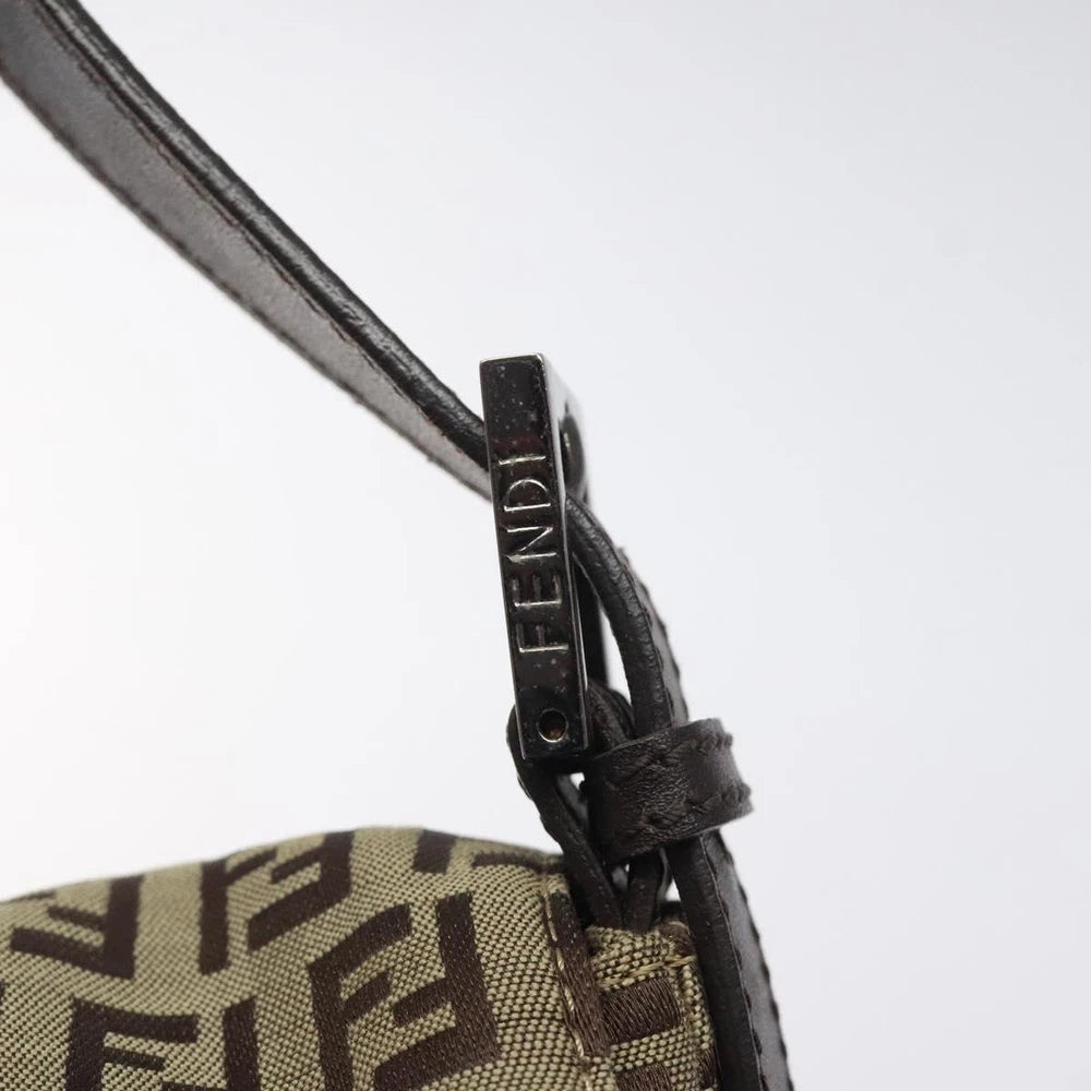 FENDI MAMMA BAGUETTE ZUCCHINO CANVAS BEIGE