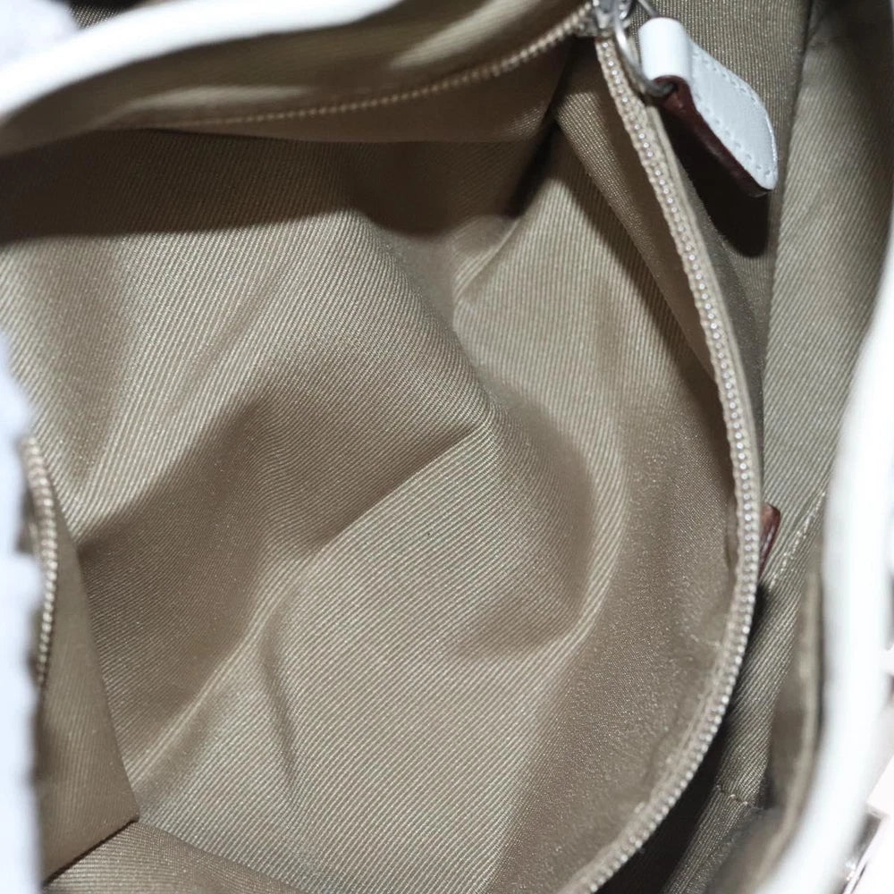 COACH SHOULDER BAG WHITE LEATHER