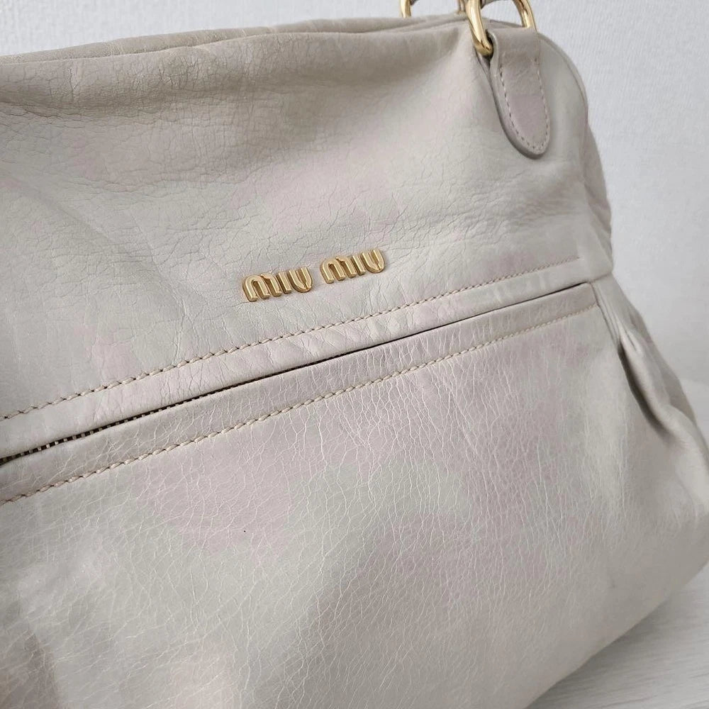Miu Miu Bag - White/grey Leather