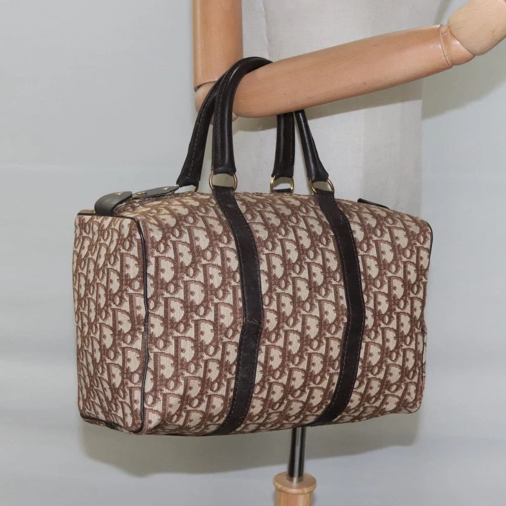CHRISTIAN DIOR BOSTON BAG 30 TROTTER CANVAS