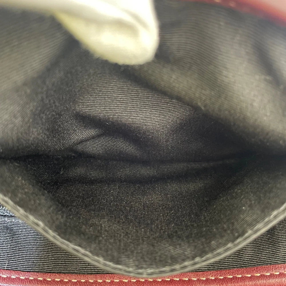 Vintage Coach Veske- Burgunder Leather　