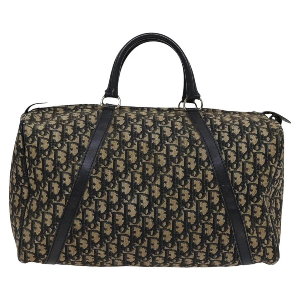 CHRISTIAN DIOR BOSTON BAG 40 TROTTER CANVAS