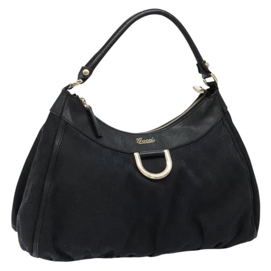 Gucci Abbey Bag - Black GG Canvas