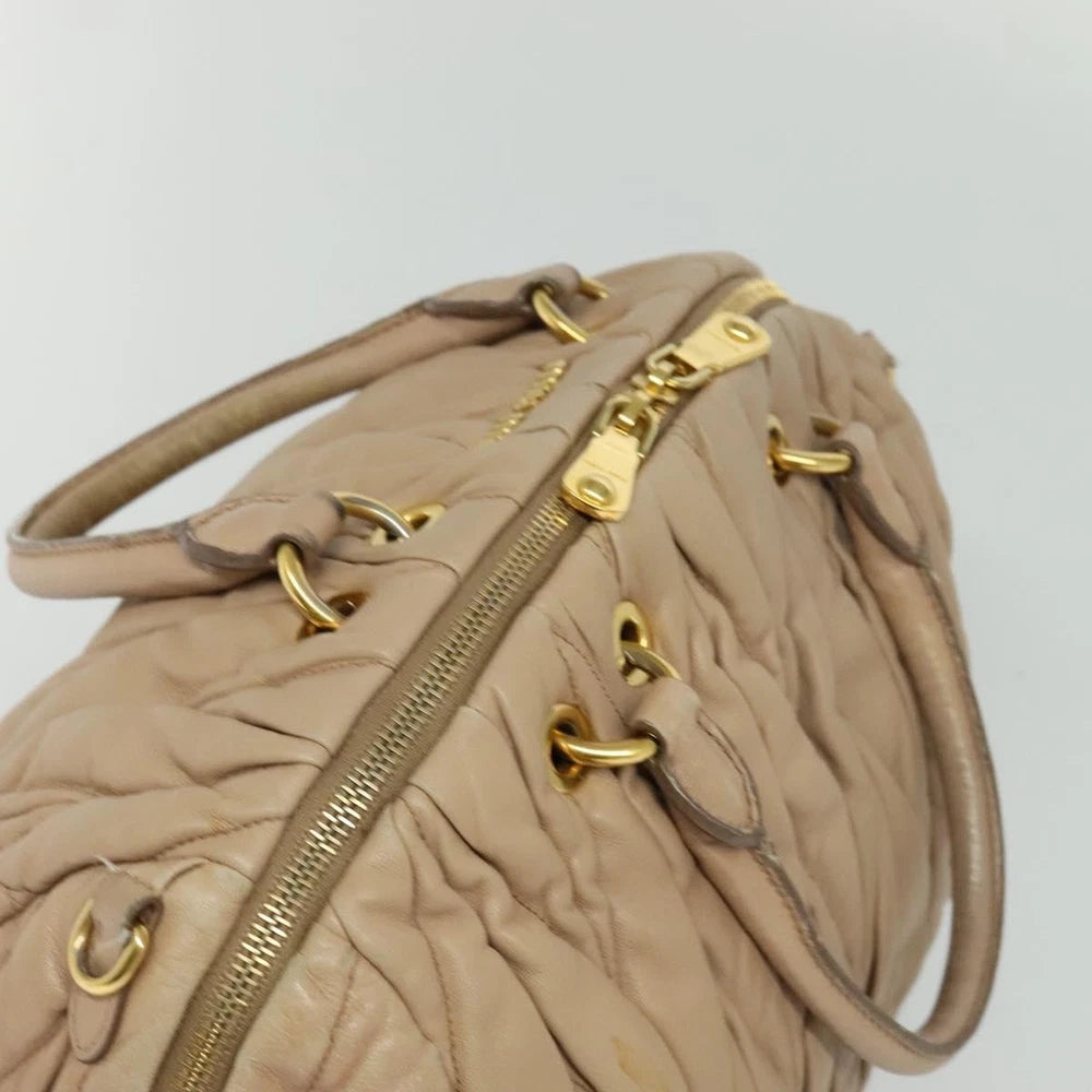 Miu Miu Matelasse Bag - Beige Leather