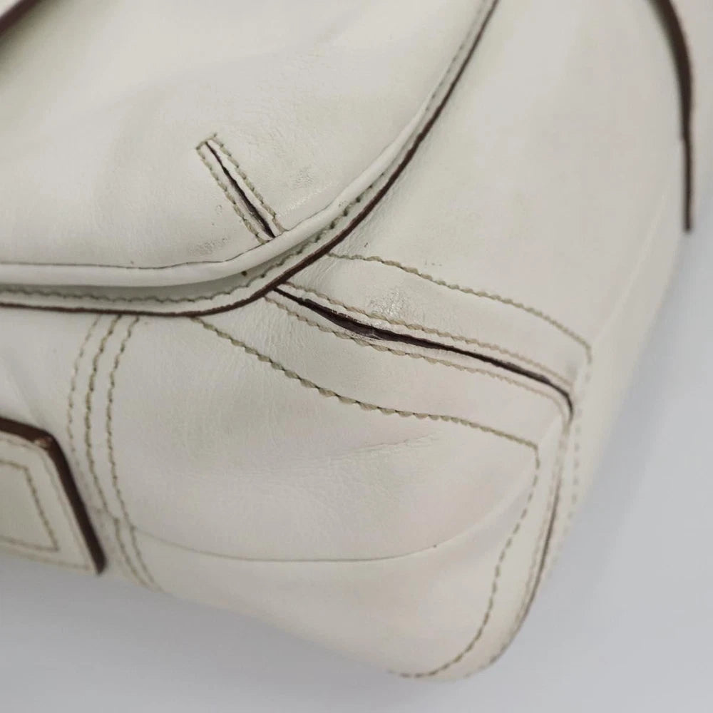 COACH SHOULDER BAG WHITE LEATHER