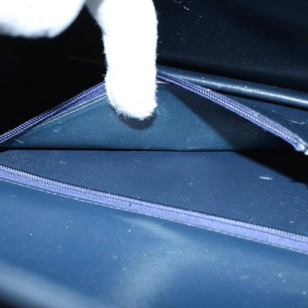 CELINE SHOULDER BAG NAVY LEATHER