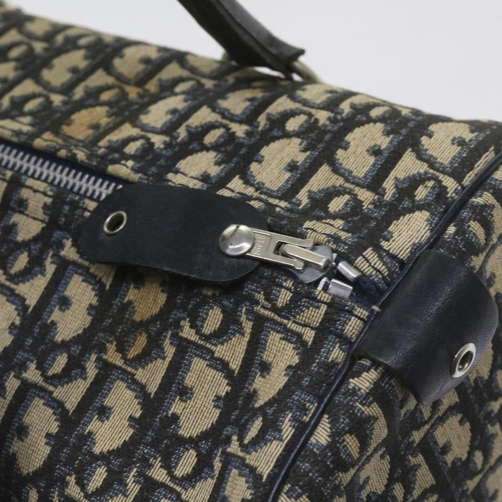 Dior Boston Bag Vintage - Navy Trotter Canvas