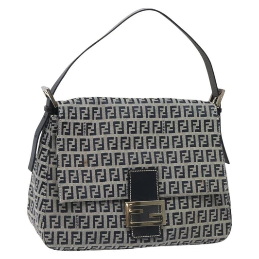 FENDI MAMMA BAGUETTE ZUCCHINO CANVAS NAVY