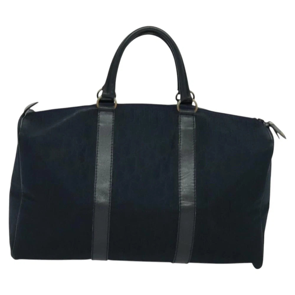 Vintage Dior Boston Bag - Navy Trotter Canvas