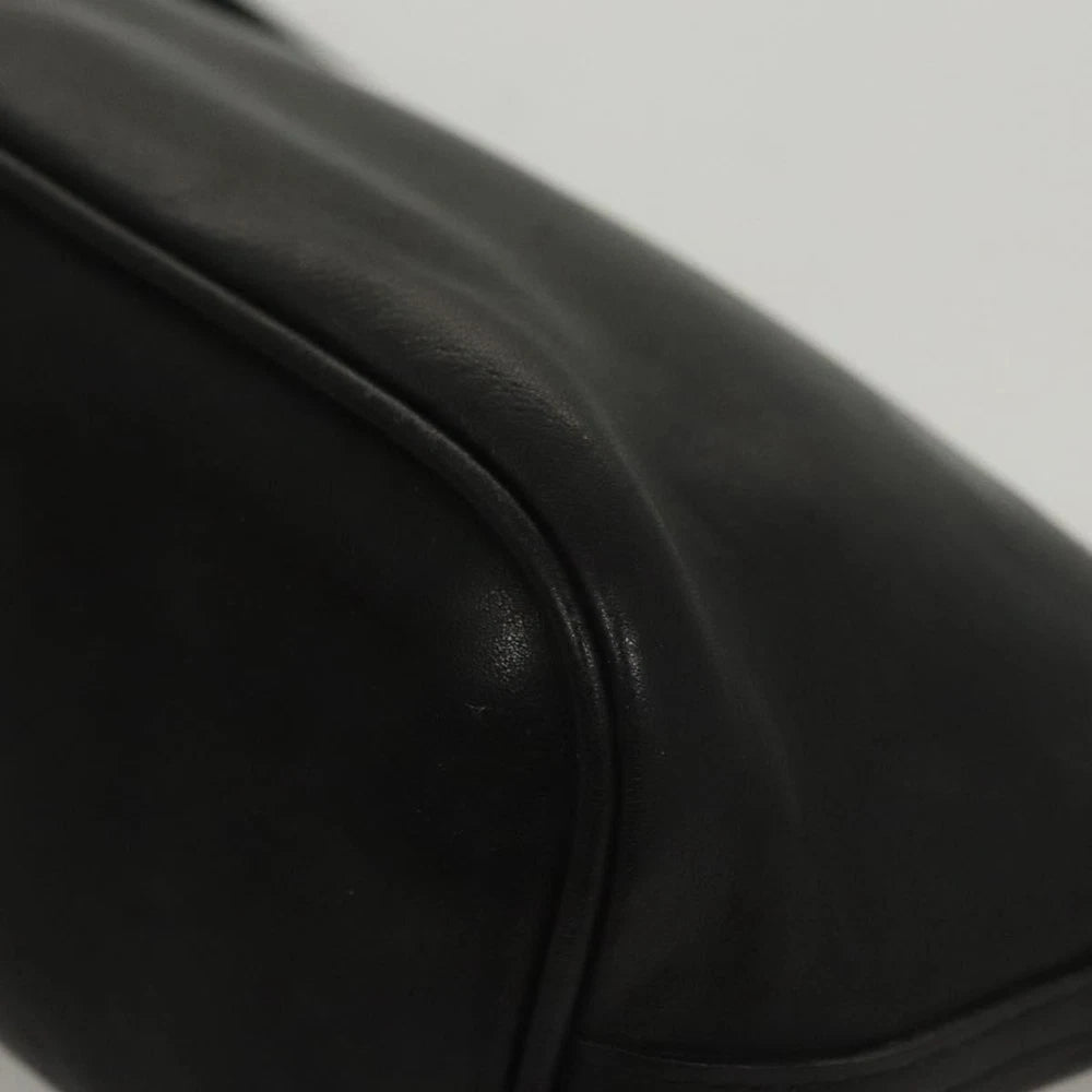 GUCCI SHOULDER BAG BLACK LEATHER