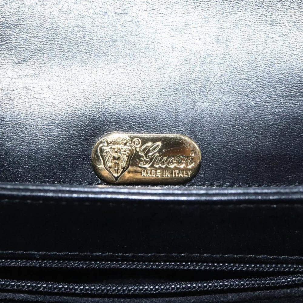 GUCCI BAMBOO BAG BLACK LEATHER