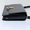 CELINE SHOULDER BAG NAVY LEATHER