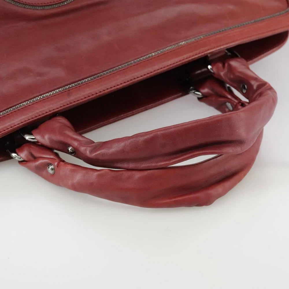 VINTAGE CHANEL COCO MARK BAG RED LEATHER