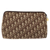 CHRISTIAN DIOR CLUTCH BROWN TROTTER CANVAS