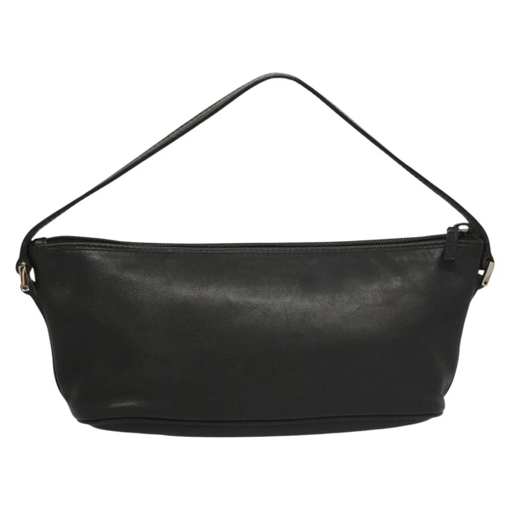 GUCCI SHOULDER BAG BLACK LEATHER