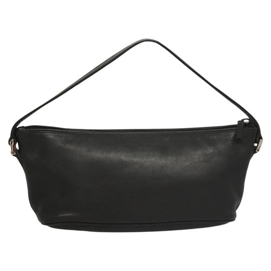 GUCCI SHOULDER BAG BLACK LEATHER