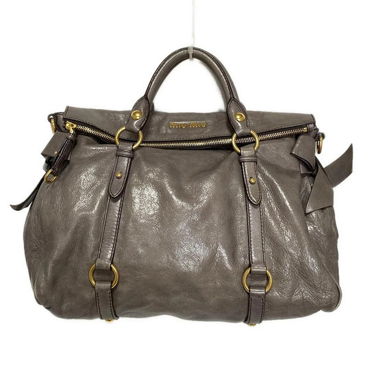 Vintage Miu Miu Veske - Grå Skinn