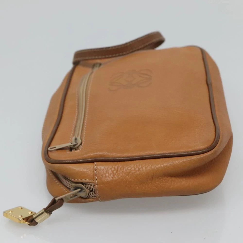 LOEWE CLUTCH BROWN LEATHER