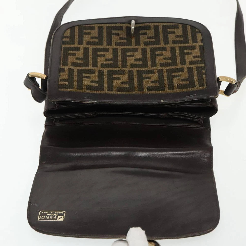 VINTAGE FENDI CROSSBODY BAG ZUCCA CANVAS