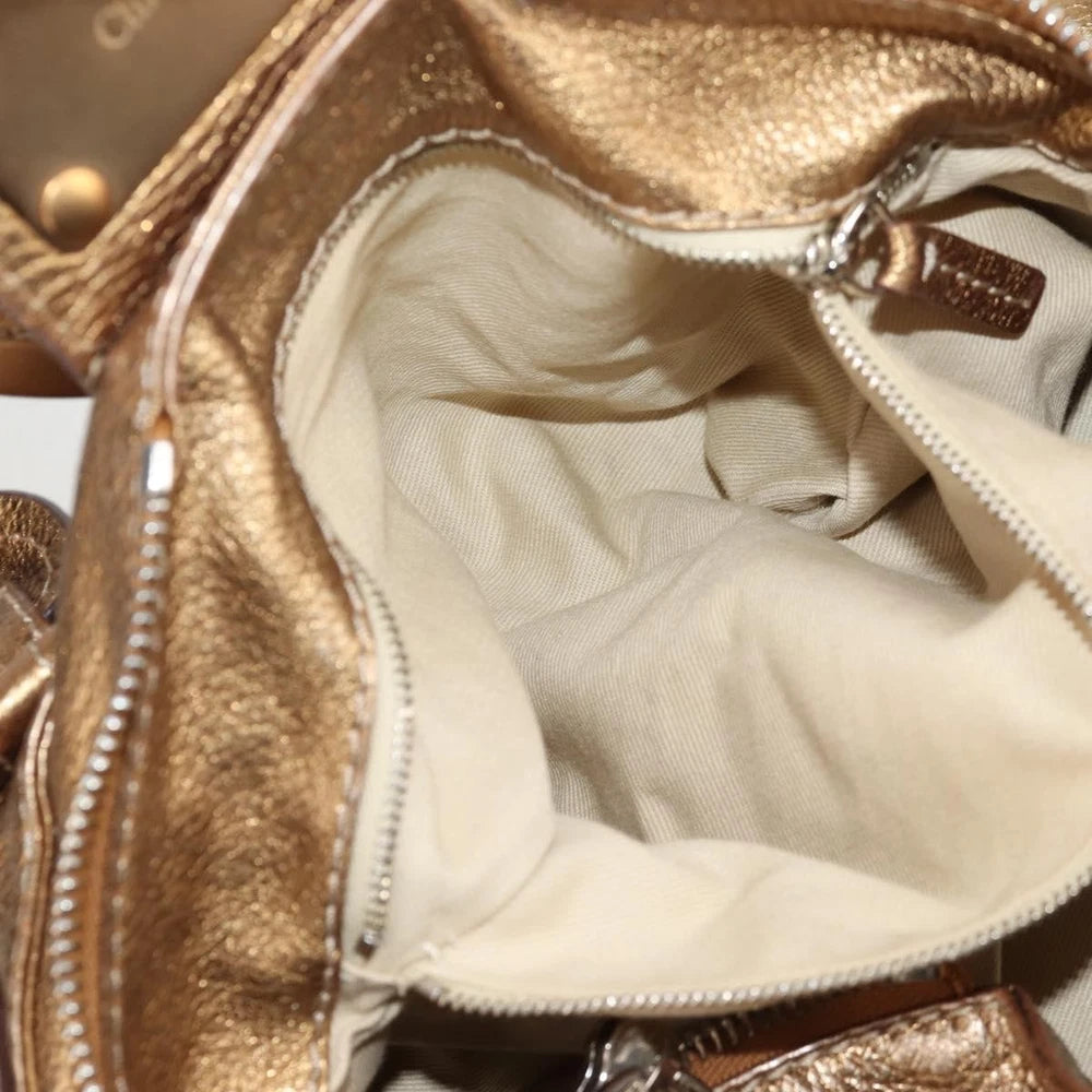 Chloe Paddington Bag - Gold Leather