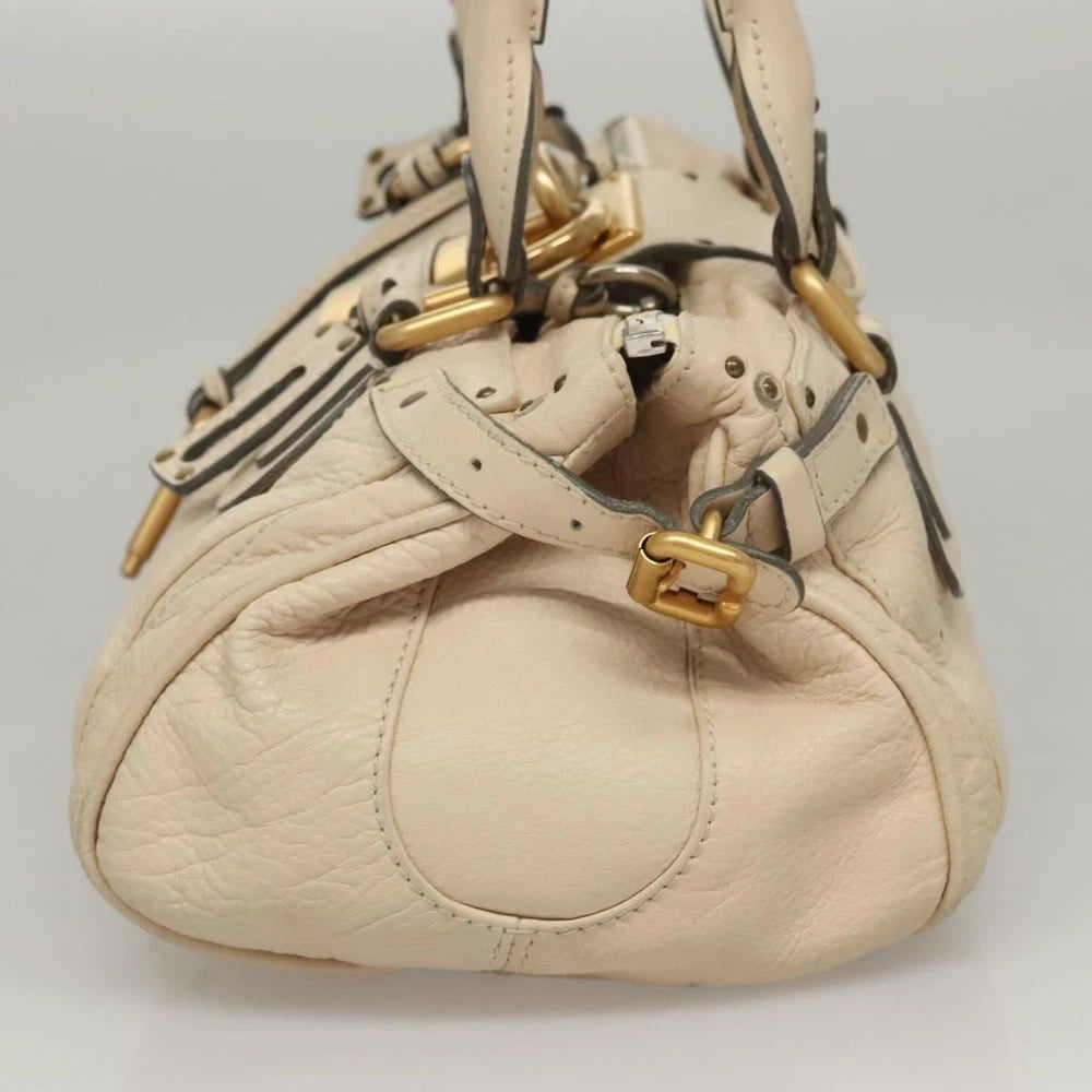 CHLOE PADDINGTON BAG WHITE LEATHER