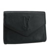 SAINT LAURENT CLUTCH BLACK LEATHER