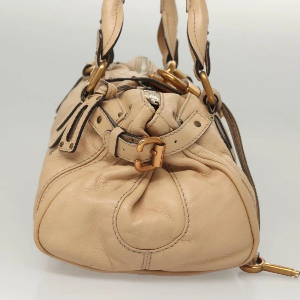 CHLOE PADDINGTON BEIGE LEATHER