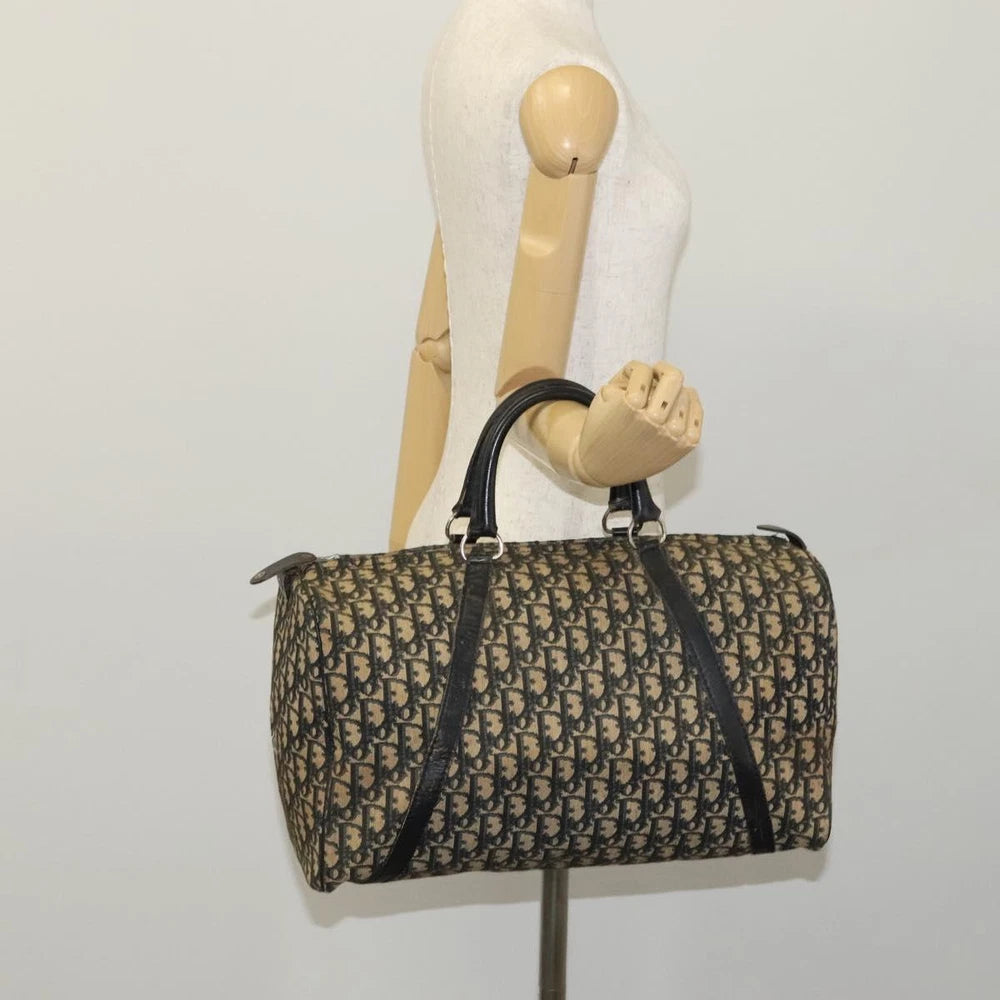 CHRISTIAN DIOR BOSTON BAG 40 TROTTER CANVAS