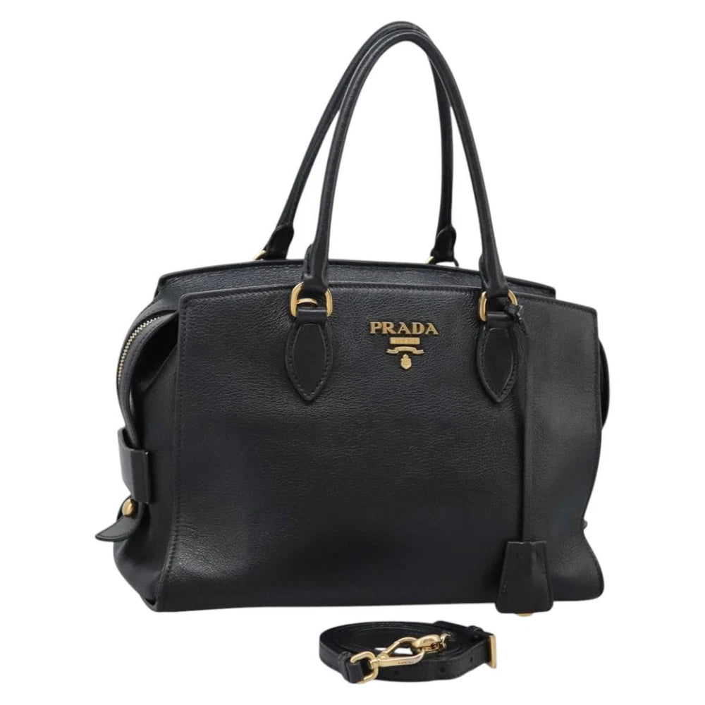 PRADA SAFFIANO BAG BLACK LEATHER