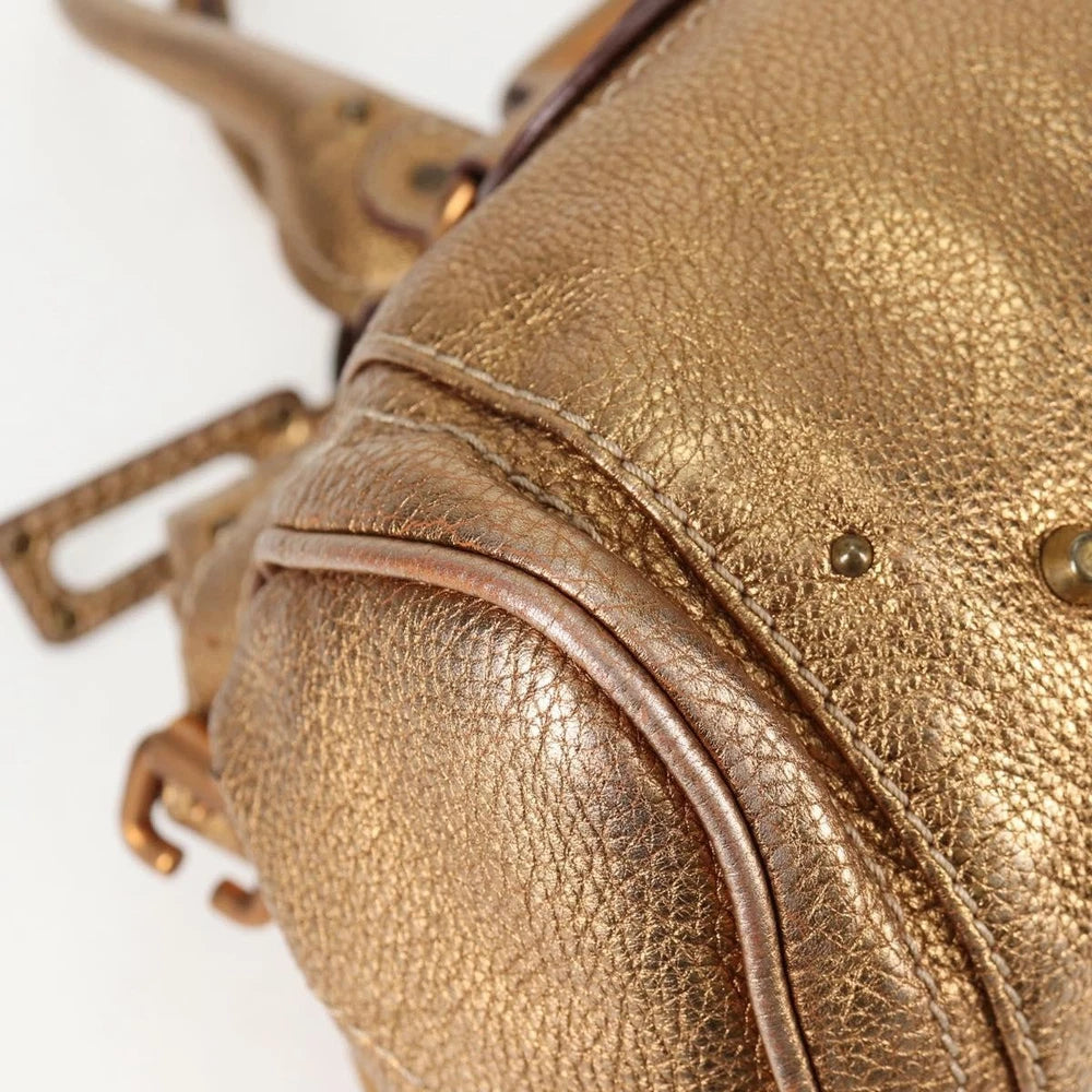 Chloe Paddington Bag - Gold Leather