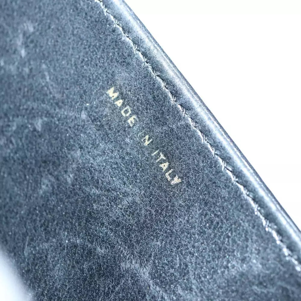 CELINE BLACK LEATHER SHOULDER BAG