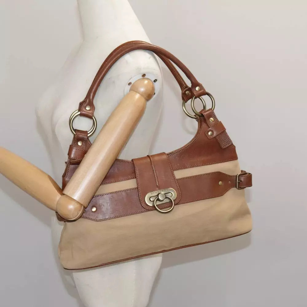 BURBERRY CANVAS SHOULDER BAG