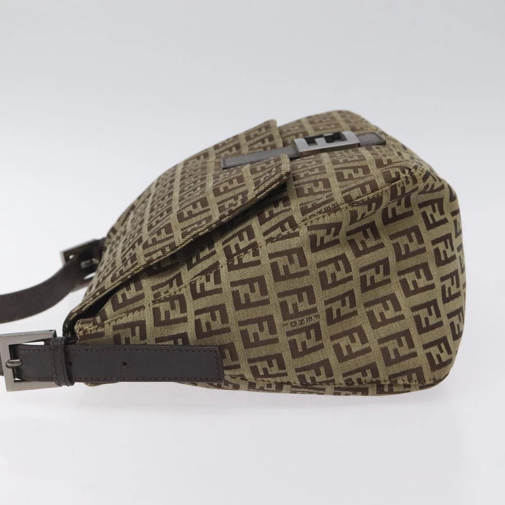 FENDI MAMMA BAGUETTE ZUCCHINO CANVAS BEIGE