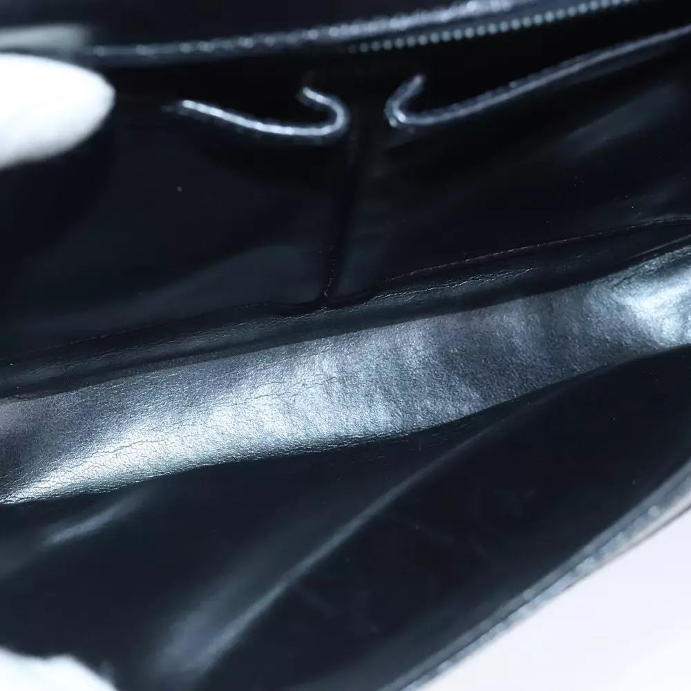 CELINE BLACK LEATHER SHOULDER BAG