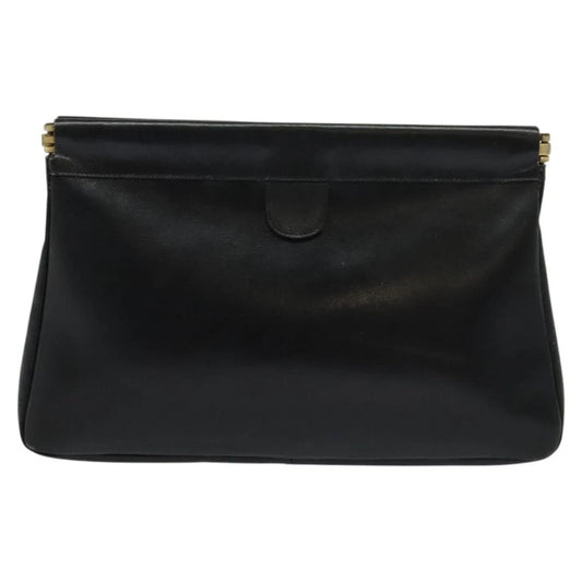 VINTAGE CELINE CLUTCH BLACK LEATHER