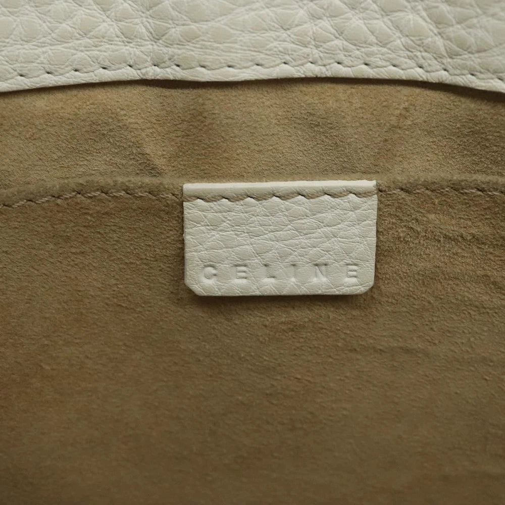 Celine Boogie Bag - White Leather