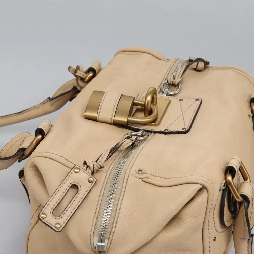 CHLOE PADDINGTON BAG BEIGE LEATHER
