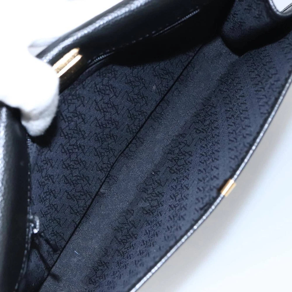 SAINT LAURENT CLUTCH BLACK LEATHER